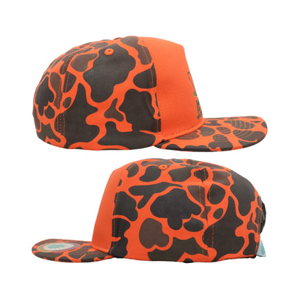 Sendero Provisions Co. Leroy Brown Adjustable Snapback Hat - Orange Camo Printed Pattern, Embroidered Graphic Design, Structured 5-Panel Cotton Twill Cap for Outdoor Adventures-One Size