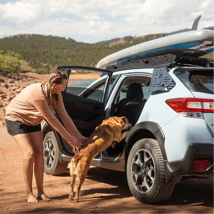 Sherpa 151744 The Cascade Half Height Roof Rack for Subaru Crosstrek - Full-Length Aluminum, 1/4" Side Panels, Drill-Free No Modification, Black Textured Powder Coat Finish