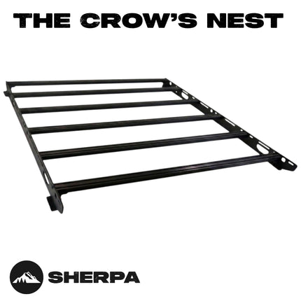 Sherpa 163344 Crows Nest Universal Truck Topper Rack for 6ft Bed with 48" Crossbar -  1/4" Aircraft-Grade Aluminum, Drill-Free, Adjustable Feet for Topper Fit