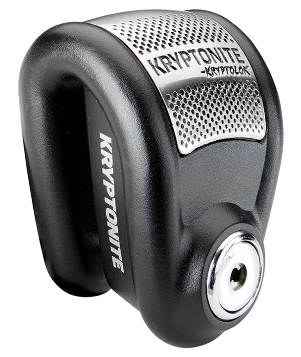 Kryptonite KryptoLok 6A Alarm Disc Lock  – Motorcycle, Scooter & E-Bike Security Lock with 120dB Anti-Theft Alarm, 6mm Hardened Locking Pin, Weather-Resistant Electronics 2 Stainless Steel Keys