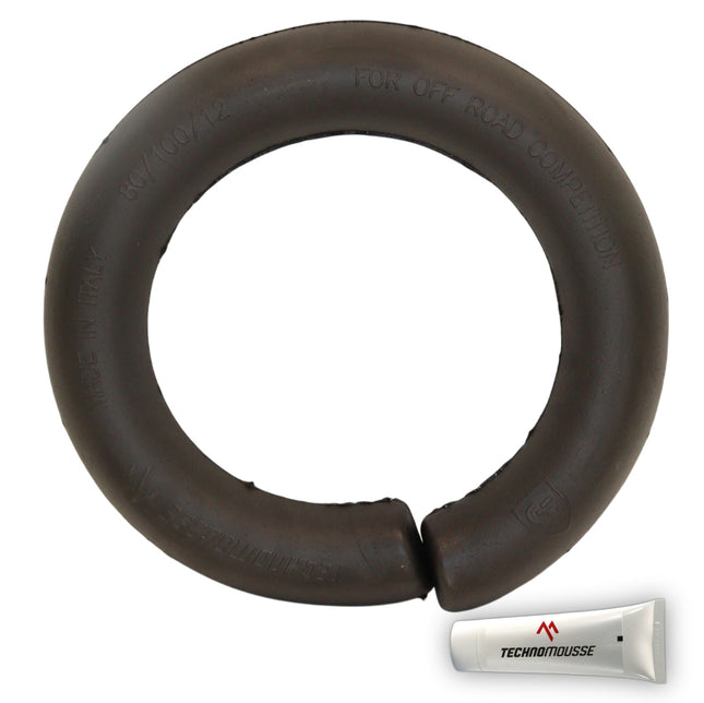 Technomousse 80/100/12 Dirt Bike Rear Tire Mousse Insert Black Series M014 Standard Compound - Enduro Motocross Foam Tire Tube - Puncture and Cut Resistant