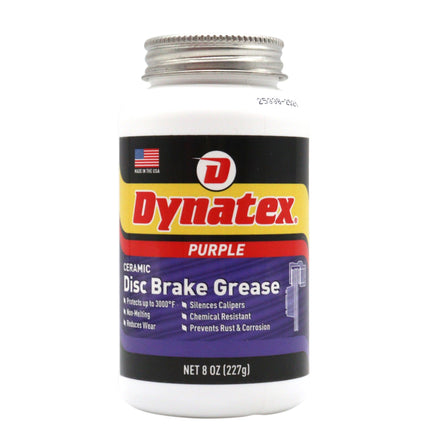 Dynatex Ceramic Disc Brake Grease 8 oz Tub - Synthetic High-Temp -40 Degrees F to 3000 Degrees F, EPDM Rubber Safe, Anti-Wear Anti-Corrosion Protection (Single)
