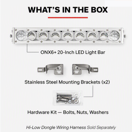Baja Designs S8 Straight LED Light Bar - Universal, Clear Lens, 20 inch, 10,817 Lumens, Integrated Peripheral Technology, Direct Ducted Cooling, Wiring Harness & Mounting Hardware Included