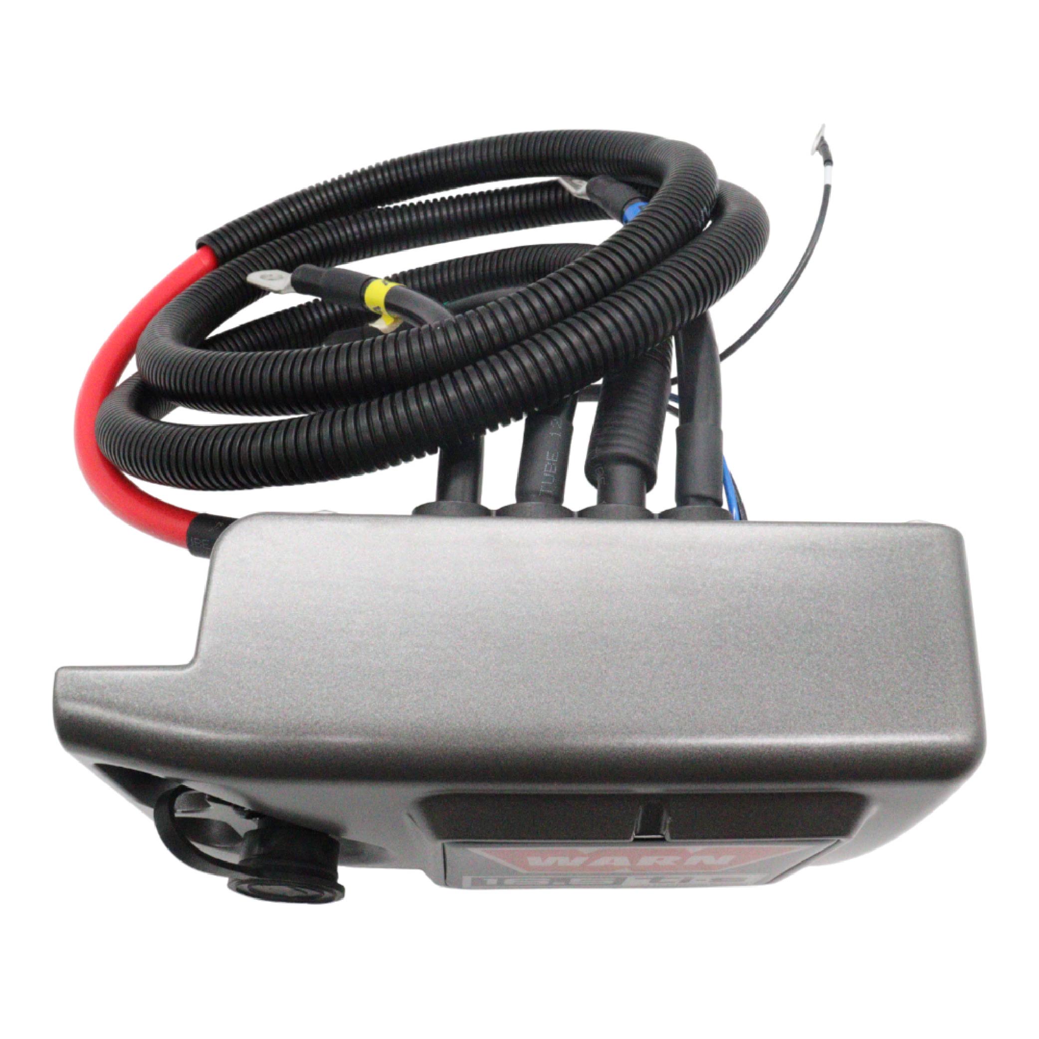 WARN 97740 16.5TI-S Electric 12V Heavyweight Winch with Spydura Pro Synthetic Cable Rope: 3/8" Diameter x 80' Length, 8.25 Ton (16,500 lb) Pulling Capacity