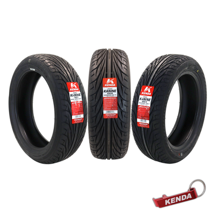 Kenda Kanine KR20 145/60R16 66T Front Tire (x2) and 205/65R15 92T Rear Tire for 3-Wheel Autocycle w keychain