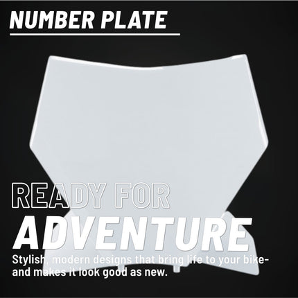 Polisport White Front Number Plate 8672000002 for KTM SX SX-F XC XC-F 125 250 350 450 2023-2026 | Lightweight High-Impact Motocross Dirt Bike Plastic Cowl Shield