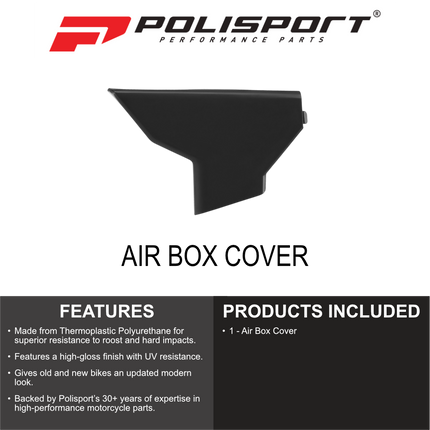 Polisport 8611800002 AirBox Cover for Husqvarna TC/FC 2025+ & TE/FE 2026+ – Black – OEM-Style Replica Plastic with Durable Gloss Finish Perfect Factory Fit Impact Resistant