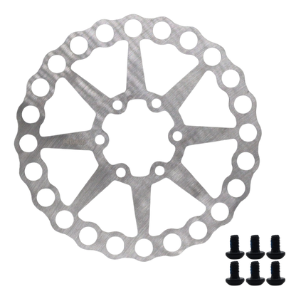 Syndyt SPP Holy Rotor Supersized 140mm Heat-Treated Lightweight Stainless Steel Disc Brake Rotor for BMX Race Bikes, Standard 6 Bolt ISO Mounting Pattern, Includes 6 Steel Rotor Bolts