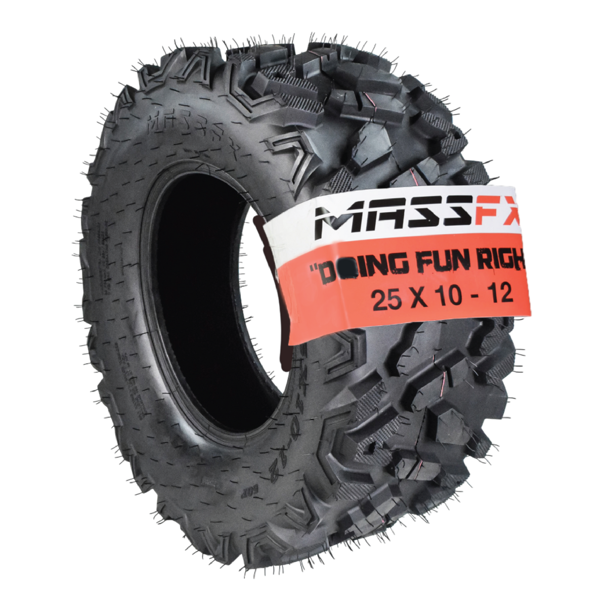 MASSFX QL251012 6PLY 25" 25x10-12 Rear ATV Tire 25x10x12