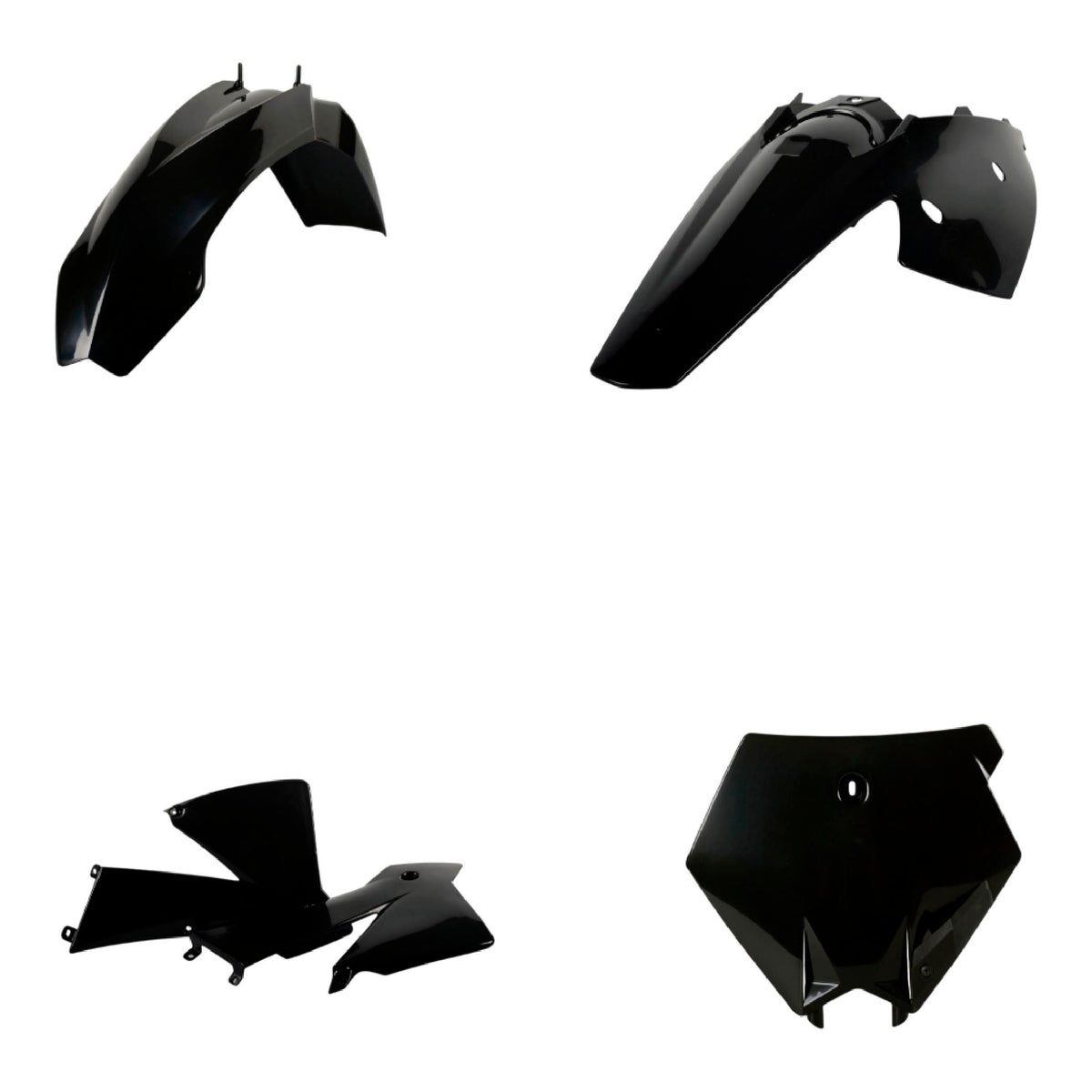 Polisport Motocross (MX) Replica Plastic Kit for KTM SX (2003-04) Dirt Bike – OEM Quality, Durable, Flexible & Perfect Fit – Black