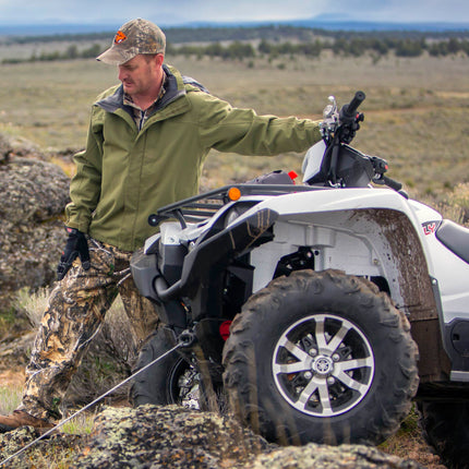 WARN VRX 35-S Powersport Winch – 3,500 lb Pulling Capacity, Synthetic Rope, Sealed Motor, All-Metal Gear Train, IP68 Waterproof Design for ATV/UTV Recovery, Trail Riding & Utility Work