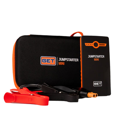 GET GK-JMPSTR-0002 Mini Jump Starter 6000mAh - Portable Jump Starter Power Bank with LED Light - 360 Peak Amps for Motorcycles, Scooters, ATVs, UTVs, Personal watercraft, and Gas Engines Up To 2000cc