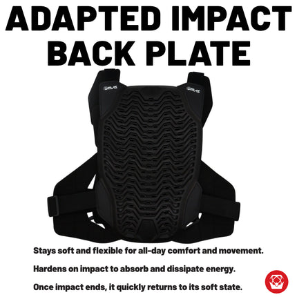Atlas Defender Hybrid Ai Chest & Back Protector - Black L/XL - Adapted Impact Ai Technology Roost Guard - CE EN 1621-3 Level 1 Chest / EN 1621-2 Level 2 Back - MX Dirt Bike Off-Road Body Armor