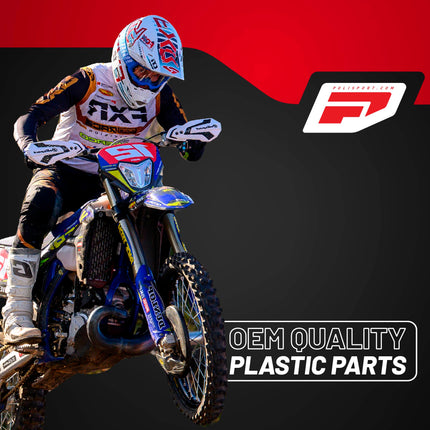 Polisport Premium Fork Guards for Sherco SE-R 125/250/300/450 & SEF-R 250/300 2025+ Models - Durable Polypropylene Protection Against Rocks, Debris & Scratches, Easy OEM-Style Installation
