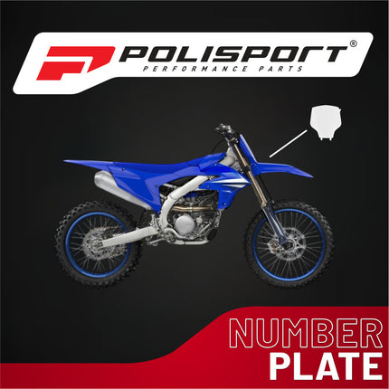 Polisport 8681600002 Number Plate for Yamaha YZ450F 2026+ – White – OEM-Style Replica Front Number Plate with Durable Gloss Finish Perfect Factory Fit Impact Resistant