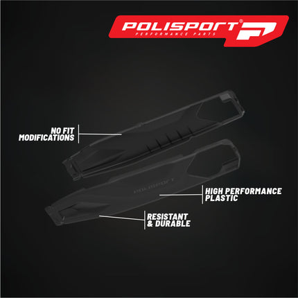 Polisport Motocross Motorcycles (MX) Swingarm Protector EVO for CFMOTO 450MT (2024-2026) Dirt Bikes - OEM-Style Fit, Bolt-On Dual Mounting Points, High Impact & Abrasion Resistant - Black