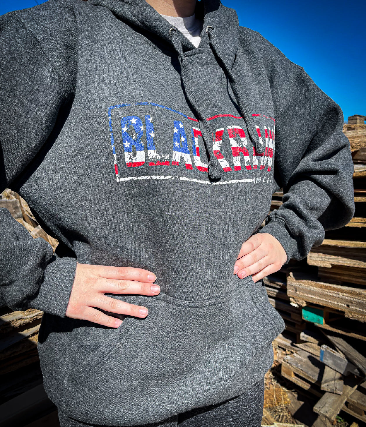 Black Rain Ordnance American Flag Logo Premium Unisex Pullover Hoodie