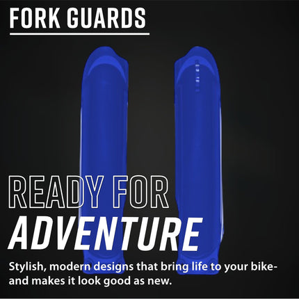 Polisport 8352300009 OEM‑Quality Blue Fork Guards for Yamaha YZ450F (2023→) and YZ250F (2024→) – Durable Injection‑Molded Plastic with Perfect OEM Fit and High‑Gloss Finish