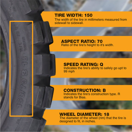 Continental TKC 80 150/70B18 M/C 70Q TL Twinduro Rear Motorcycle Tire, VDual Sport Adventure Tire, Tubeless Blackwall, On/Off-Road, Open block tread design, Mud and Snow Rating