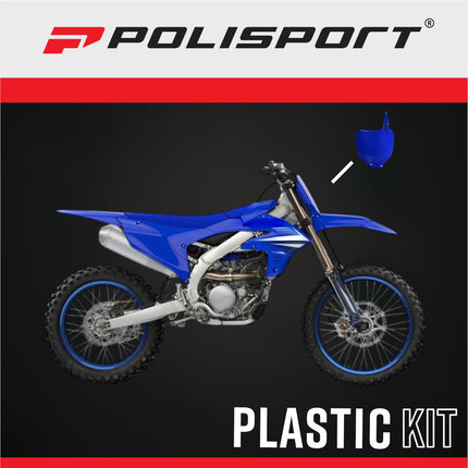 Polisport Motocross (MX) Number Plate for Yamaha YZ 450F (2003-05) - Dirt Bike - OEM Quality, Durable Gloss Polypropylene (DGP), Flexible & Perfect Fit - Blue