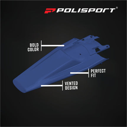 Polisport 8685200009 Rear Fender for Husqvarna TC FC 2023 and Newer, TE FE 2024 and Newer – OEM‑Style Durable Blue Rear Mudguard