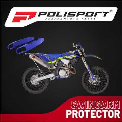 Polisport Motocross Motorcycles (MX) Swingarm Protector for Sherco SEF 450/500 4T (2012-2024) Dirt Bikes - OEM-Style Replacement, High Impact & Abrasion Resistance -Blue