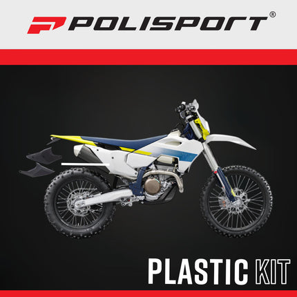 Polisport 8612100003 Motocross (MX) Side Panels for Husqvarna TC/FC (2023+) TE/FE (2024+) Dirt Bikes - High-Impact Resistant Technical Plastic with UV Protection, OEM-Style Precise Fit - Nardo Grey