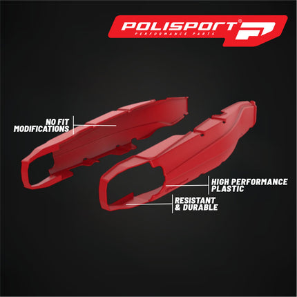 Polisport Motocross Motorcycles (MX) Swingarm Protector for Polisport Durable TPU Swingarm Protectors for Beta RR 250/300/350 (2013-2022), Xtrainer 300 (2015-2022) Dirt Bikes - Red