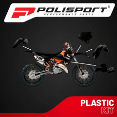 Polisport Motocross (MX) Replica Plastic Kit for KTM SX (2003-04) Dirt Bike – OEM Quality, Durable, Flexible & Perfect Fit – Black