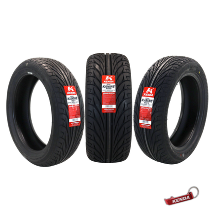 Kenda Kanine KR20 145/60R16 (x2) 66T Front & 225/50R15 84H Rear Tire Bundle, Radial Tubeless Tires for Can-Am Spyder & Three-Wheeled Autocycle Applications, DOT and E-Mark Approved, Includes Keychain