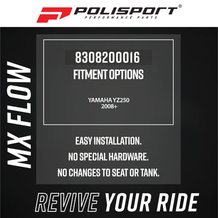 Polisport 8308200016 MX Flow Handguard for Yamaha YZ250 (2008+) – White/Blue  Lightweight Ventilated Motocross Hand Guard Set for Off‑Road and MX Protection