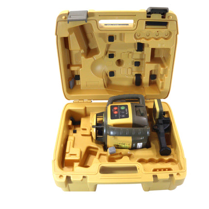 Topcon RL-H5A Horizontal Self-Leveling Rotary Laser Level Kit- LS-80X Receiver, Rechargeable NiMH Battery, and Charger  2600ft Range, ±1/16" Accuracy at 100ft, IP66 Rated for Construction, Grading & Excavating