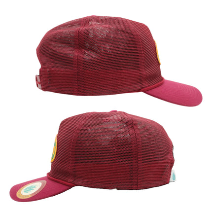 Sendero Provisions Co. Red (Maroon) Mesh Supply Hat, Adjustable Snapback with Detailed Embroidered Patch  - One Size
