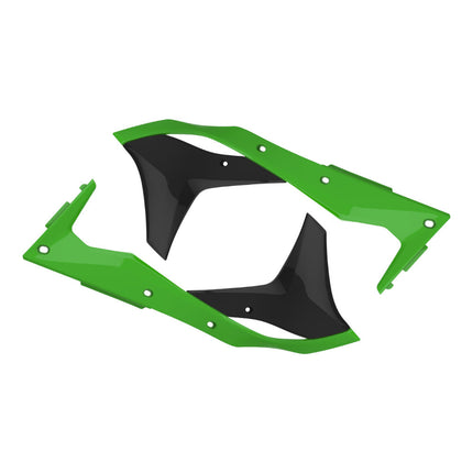 Polisport 8412300001 Radiator Scoops for Kawasaki KX250F 2017-2020 – OEM-Style Durable Green/Black Shrouds for Improved Cooling and Protection