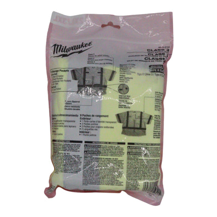 Milwaukee 48-73-5133 2X-Large/3X-Large Yellow Class 3 Mesh High Visibility Safety Vest with 9-Pockets and Sleeves