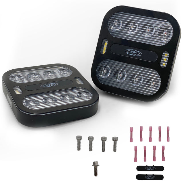 Gen-Right GR-LED-TAIL MATRIX LED Tail Light Pair For Jeep CJ/YJ/TJ & LJ - Super Bright 5-Function DOT Approved, IP69K Waterproof, Brake/Running/Turn Signal/Reverse/Side Marker Lights