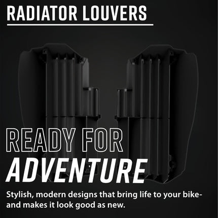Polisport 8464700003 Radiator Louvers for Yamaha YZ250F YZ450F YZ450FX WR450F 2019+ and YZ450F 2018+ YZ250FX WR250F 2020+ – Durable Black OEM Style Airflow Guards