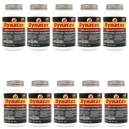 Dynatex Silicone Dielectric Paste 8 oz Tube - High Temp Vacuum & Water Resistant, Protects Electrical Connections, Non-Hardening (10-Pack)