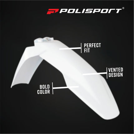 Polisport 91647 Full Plastic Kit with Mask for Husqvarna TE/FE 2024+ – White – Complete Replica Bodywork w/ Front & Rear Fenders, Side Panels, Airbox, Headlight Mask, Radiator Scoops & Fork Protectors