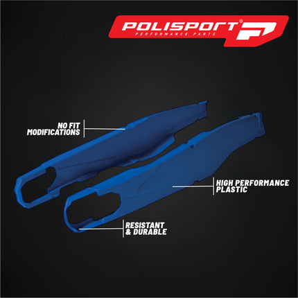 Polisport Motocross Motorcycles (MX) Swingarm Protector for Husqvarna TC 125/250 (2014-2022), FC 250/350/450 (2014-2022), TE 125/250/300 (2014-2022), FE 250/350/450/501 (2014-2022) Dirt Bikes - Blue