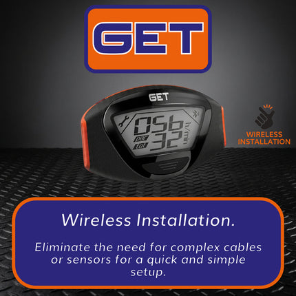 GET GK-GETHM-0001 Smart SOS Wireless Hour Meter & Crash Alert System, Bluetooth Engine Hour Counter with GPS Emergency Notifications, Maintenance Tracking, IP67 Waterproof for Dirt Bikes, ATV & UTV