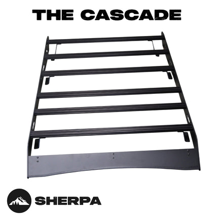 Sherpa 151744 The Cascade Half Height Roof Rack for Subaru Crosstrek - Full-Length Aluminum, 1/4" Side Panels, Drill-Free No Modification, Black Textured Powder Coat Finish