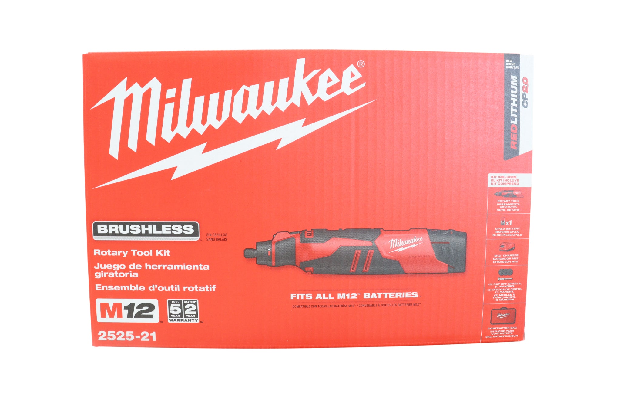 Milwaukee M12 Brushless Rotary Tool Kit, Cordless 12-Volt Rotary Tool with Variable Speed, Compact Cutting, Grinding, Sanding and Detail Work, Includes Battery and Charger