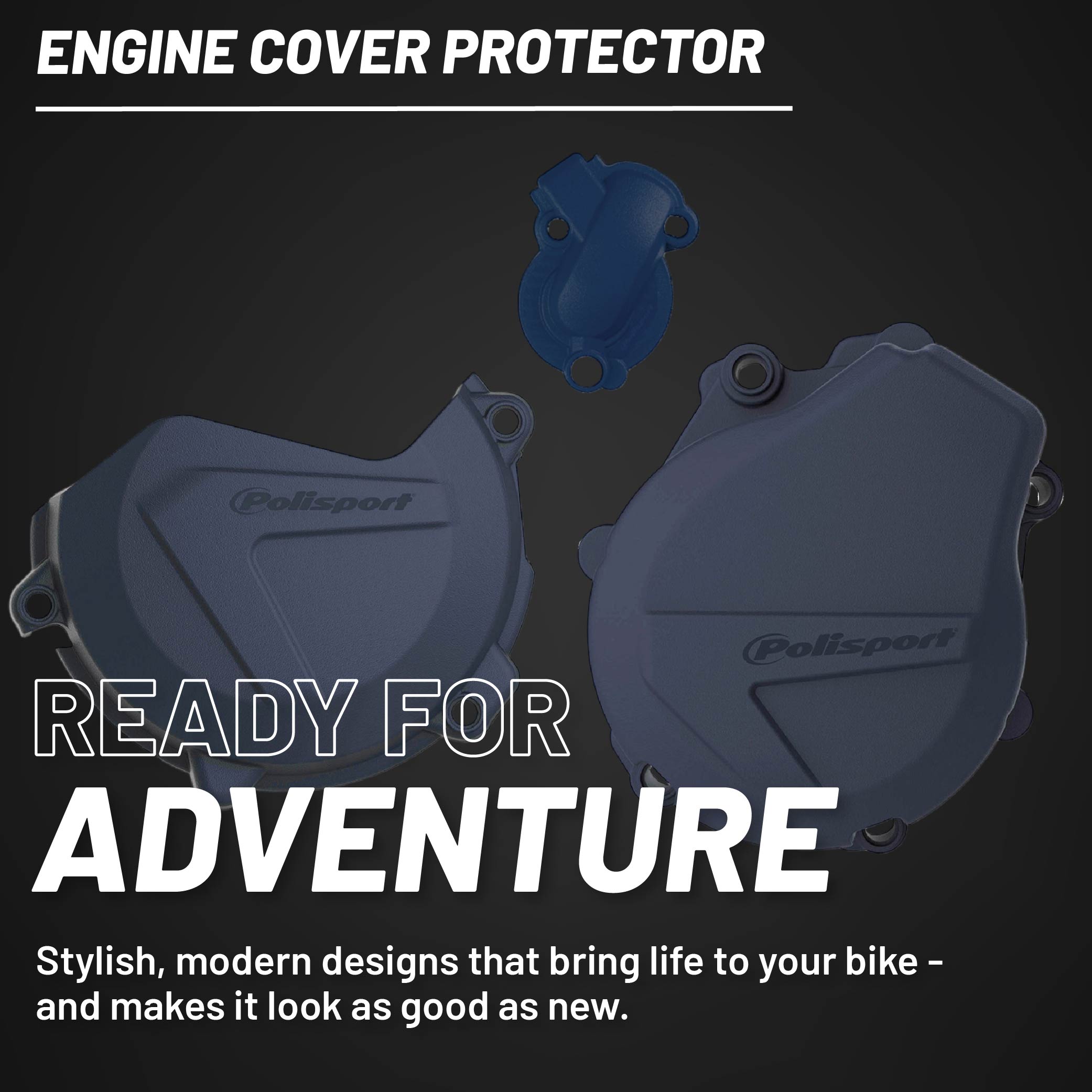 Polisport Clutch and Ignition Cover Protector Kit (Blue)- Compatible with Husqvarna FE 450/501 (2017-2022)