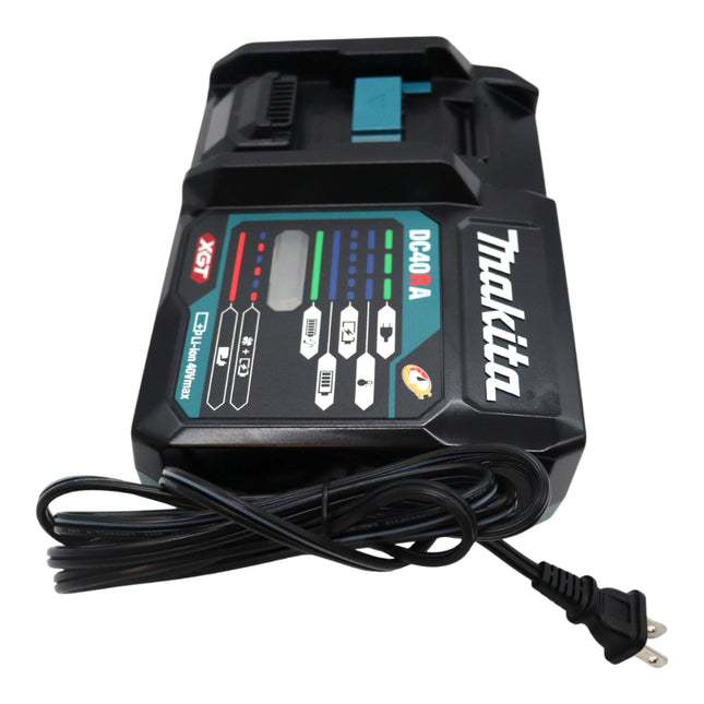 Makita DC40RC 40V MAX XGT Lithium-Ion Battery Charger, Standard Fast Charger with Cooling Fan and LED Charge Indicator, Compatible with XGT Batteries