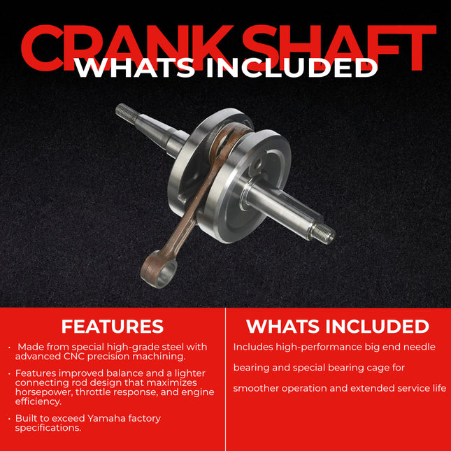 Athena S410485320002 Crankshaft Assembly  for Yamaha YZ85 Standard - High Performance Replacement for 2002-2018 YZ 85