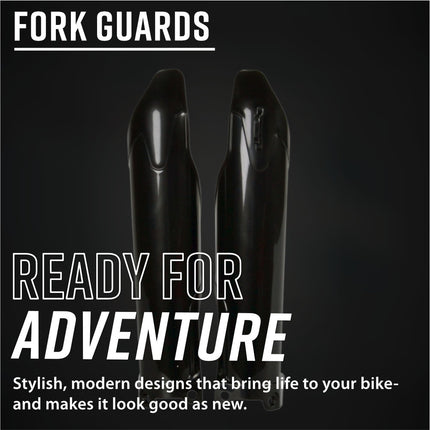 Polisport 8351800002 Fork Guards for Kawasaki KX250F KX450F 2009 and Newer – OEM‑Style Durable Black Lower Fork Protectors