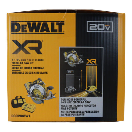 DEWALT DCS590WW1 20V MAX Lithium-Ion 7-1/4 in. Cordless Circular Saw Kit with 8.0 Ah Battery, Charger and Kit Bag