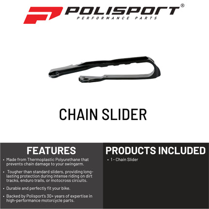 Polisport Chain Slider RM125/250 (01?08) RM-Z450 (05-06/08-09) RM?Z250 (07-09) – Dirt Bike – OEM Quality, Durable Wear Resistant Polyamide, Long Lasting Protection & Perfect Fit (8451600001)– Black