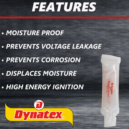 Dynatex Dielectric Grease 200 Pack of 2g Tubes - Silicone-Based, High Temp Vacuum & Water Resistant, Protects Electrical Connections, Non-Hardening